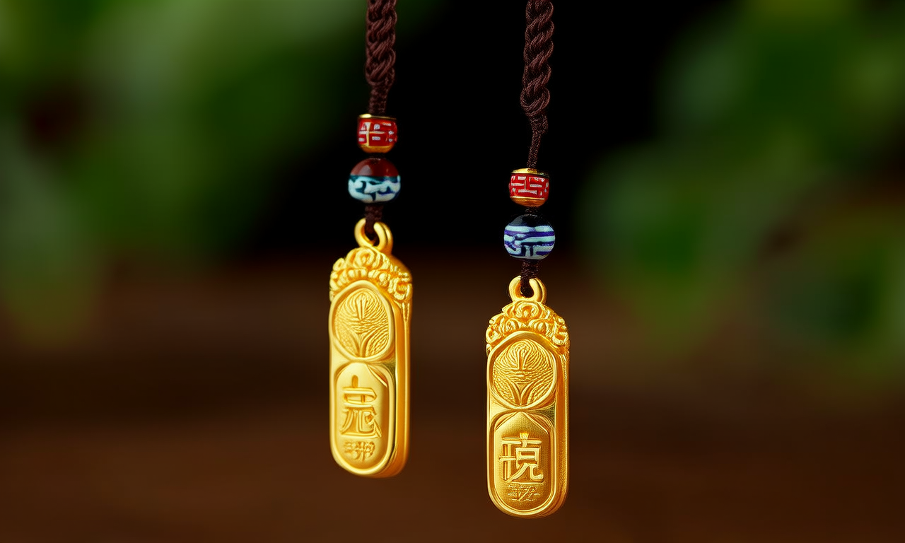 二克黄金吊坠图片